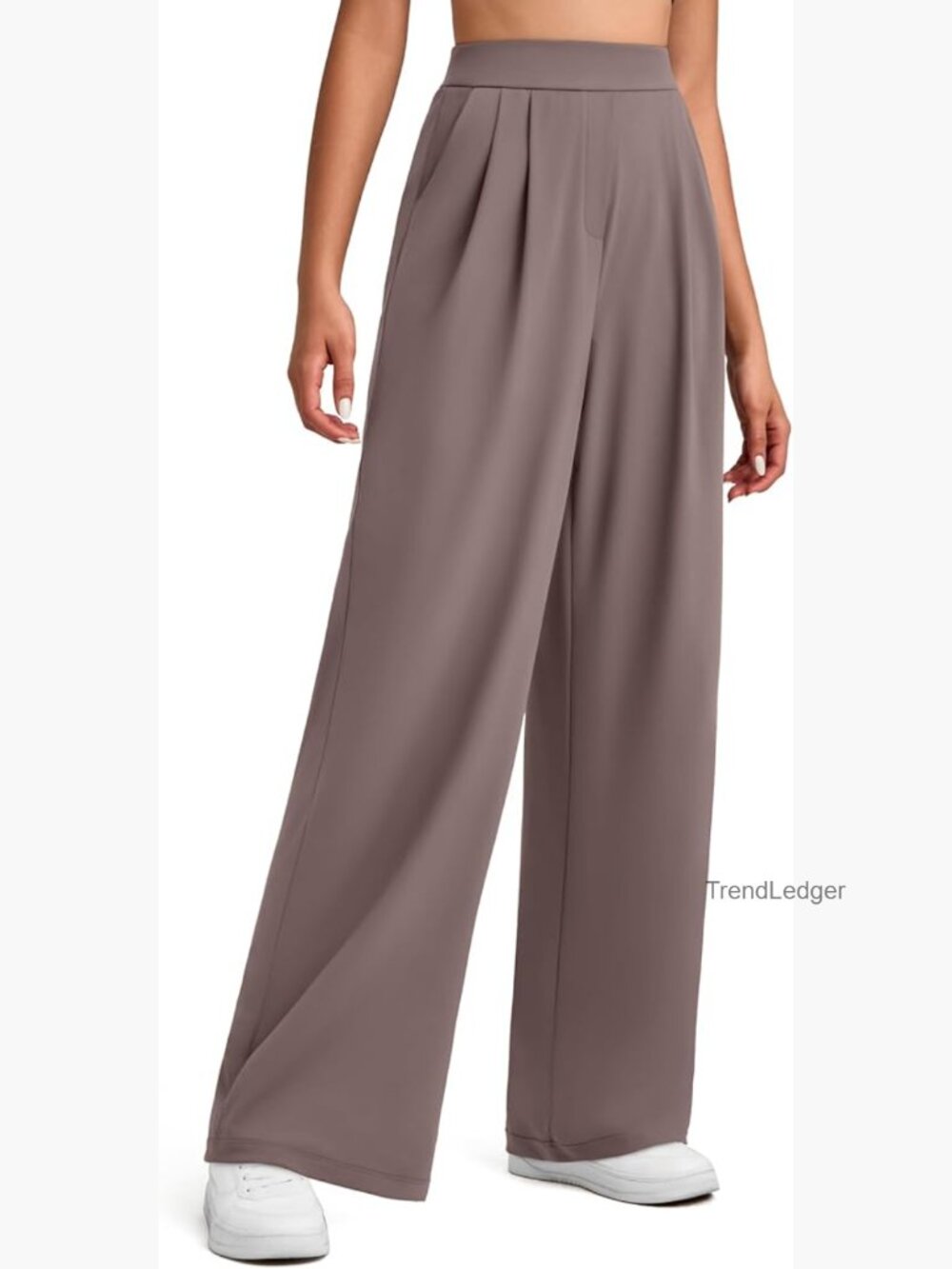Wide Leg Dress Yoga Pants with Pockets High Waist Work Trousers